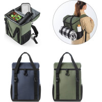 ROMA L. Thermal backpack padded in recycled polyester 600D ripstop 16 L