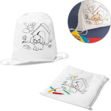 DRAWS. Children's drawstring bag for colouring (80 g/m²)