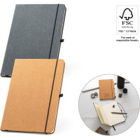 MATISSE. A5 notebook with rigid cover in leather (70% recycled) with lined sheets
