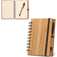DICKENS A5. A5 spiral notebook in bamboo with 100% recycled paper