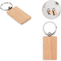 STEWIE. Rectangular keyring in beech wood