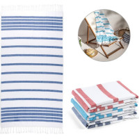 SARDENHA. Beach towel in cotton (70% recycled) and polyester (30% recycled) (180 g/m²)