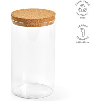 Magritte 1000 Canister Borosilicate Glass 1015ml. Cork lid