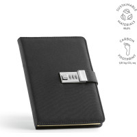 Melville A5 Notebook rPET. Metal lock and 70gsm FSC 192 pages