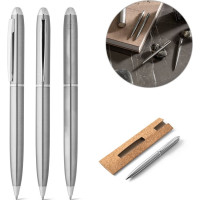 CHRIS. Ballpoint pen with stainless steel body (53% rSS) with clip