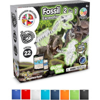 Science4You 2 in 1 Fossil Excavation Kit IV. Educational game supplied with a non-woven gift bag (80 g/m&sup2;)