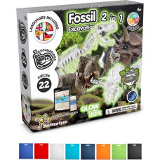Science4You 2 in 1 Fossil Excavation Kit IV. Educational game supplied with a non-woven gift bag (80 g/m&sup2;)