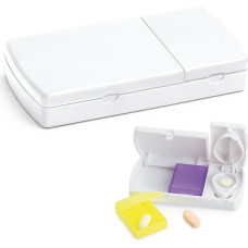 NERO. Pill box with 2 dividers / White