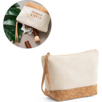 BLANCHETT. 100% cotton and cork toiletry bag