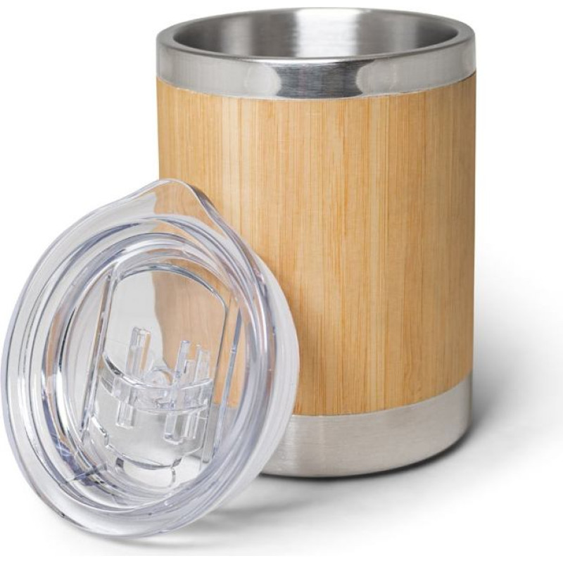 LYCKA. Bamboo and stainless steel cup 350 mL
