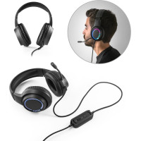 Thorne Headset RGB. ABS gaming headphones with 2m cable, microphone and RGB LED lights