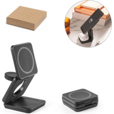 BROGLIE. Super fast 15W 3-in-1 magnetic wireless charger in recycled ABS (100% rABS)