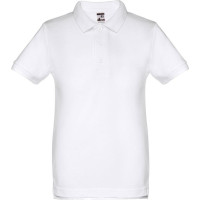 Th Clothes&reg; THC ADAM KIDS WH II. Kids short-sleeved 100% cotton piqu&eacute; polo shirt unisex). White