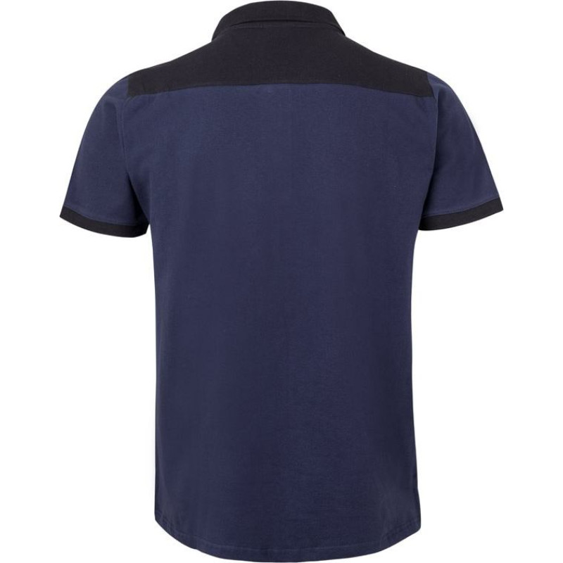 Velilla VL VELES. Two-tone stretch piqué polo shirt (200g/m²) with short sleeves, in polyester (96%) and elastane (4%)