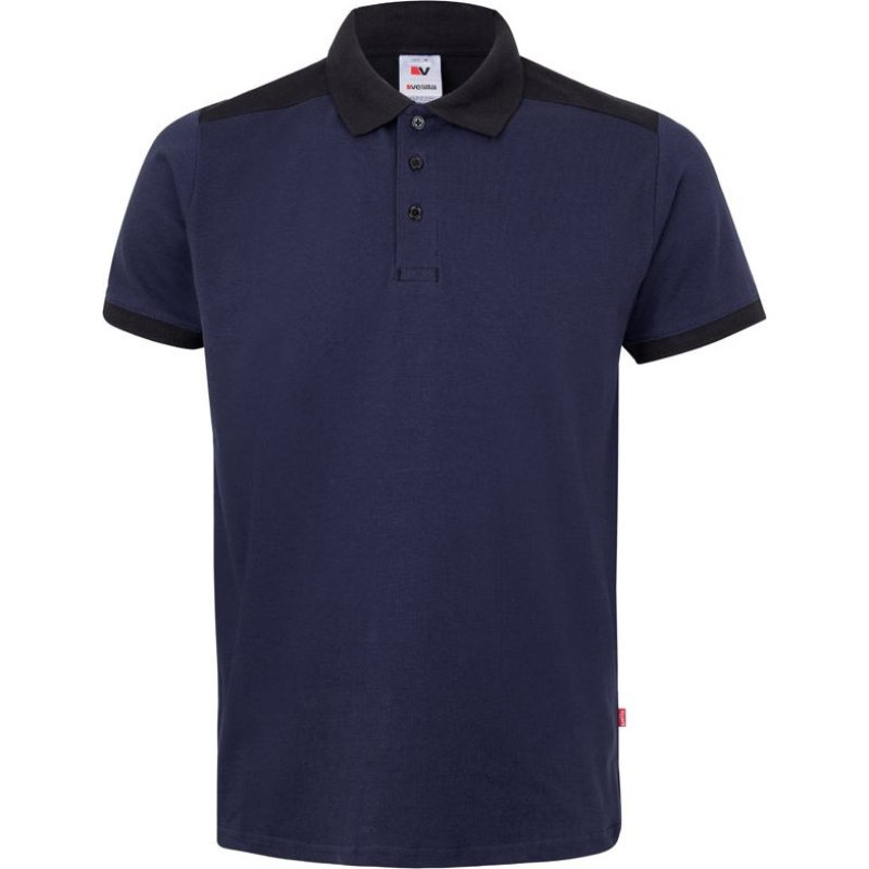 Velilla VL VELES. Two-tone stretch piqué polo shirt (200g/m²) with short sleeves, in polyester (96%) and elastane (4%)