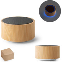 ARBER. Portable 3W speaker with 2h battery life in bamboo and ABS
